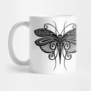 Black and White Illustration of Exotic Grasshopper Mug